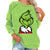 Christmas Shirt for Women, Christmas Funny Pullover Green Printing Long Sleeve Raglan Tops Sweatshirt