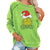 Christmas Shirt for Women, Christmas Funny Pullover Green Printing Long Sleeve Raglan Tops Sweatshirt