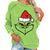 Christmas Shirt for Women, Christmas Funny Pullover Green Printing Long Sleeve Raglan Tops Sweatshirt