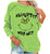 Christmas Sweatshirts for Women Green Cartoon Shirts Long Sleeve Tops Ugly Christmas Sweatshirts