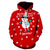 Unisex Ugly Christmas Sweater Novelty 3D Graphic Hoodie Drawstring Pullover Hoodie with Pocket
