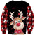 Unisex Ugly Animal Christmas Sweatshirt Crew Neck 3D Xmas Pullover Sweatshirt