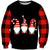 Unisex Ugly Animal Christmas Sweatshirt Crew Neck 3D Xmas Pullover Sweatshirt