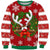 Unisex Ugly Animal Christmas Sweatshirt Crew Neck 3D Xmas Pullover Sweatshirt