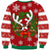 Unisex Ugly Animal Christmas Sweatshirt Crew Neck 3D Xmas Pullover Sweatshirt