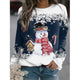 Womens 3D Printed Christmas Sweatshirts Crew Neck Long Sleeve Loose Top Xmas Pullover