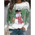 Womens 3D Printed Christmas Sweatshirts Crew Neck Long Sleeve Loose Top Xmas Pullover