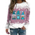 Adult Ugly Christmas Funny 3D Sweatshirt Snowman Xmas Knit Crewneck Sweatshirt