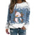 Adult Ugly Christmas Funny 3D Sweatshirt Snowman Xmas Knit Crewneck Sweatshirt