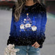 Womens Christmas Sweatshirt Santa Claus Stay Merry Shirt Vintage Santa Graphic Crewneck Sweater Top