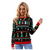 Ugly Christmas Tree Sweater Embroidered Sequins Long Sleeve Knitwear