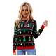 Ugly Christmas Tree Sweater Embroidered Sequins Long Sleeve Knitwear