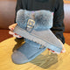 Winter Women Warm Snow Boots Flat Ankle Boots