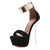 Black Open Toe Platform Stiletto High Heels Sandals