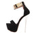 Black Open Toe Platform Stiletto High Heels Sandals