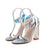 Clear Open Toe Single Sole Chunky High Heels Sandals