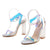 Clear Open Toe Single Sole Chunky High Heels Sandals