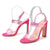 Clear Transparent Open Toe Ankle Strap Block Chunky Heel Sandals