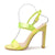 Clear Transparent Open Toe Ankle Strap Block Chunky Heel Sandals