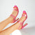 Clear Transparent Open Toe Ankle Strap Block Chunky Heel Sandals