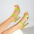 Clear Transparent Open Toe Ankle Strap Block Chunky Heel Sandals