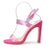 Clear Transparent Open Toe Ankle Strap Block Chunky Heel Sandals