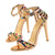 Glitter Studded Stiletto High Heels Sandals