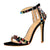 Glitter Studded Stiletto High Heels Sandals