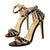 Glitter Studded Stiletto High Heels Sandals