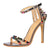 Glitter Studded Stiletto High Heels Sandals
