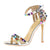 Glitter Studded Stiletto High Heels Sandals