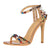 Glitter Studded Stiletto High Heels Sandals