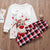 2022 Christmas Family Matching Adults Kids Family Matching Outfits Top+Pants 2PCS Xmas Pyjamas