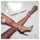 Open Toe Ankle Strap Crystal High Heels Sandals Stiletto