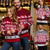 Ugly Christmas Sweater Couples Men Women Winter Sweater Elk Snowflake Red Knitted