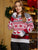 Ugly Christmas Sweater Couples Men Women Winter Sweater Elk Snowflake Red Knitted