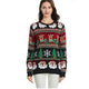 Women Deer and Santa Claus Autumn Winter Loose Xmas Ugly Sweater Top