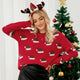 Funny Christmas Sweater Long Sleeve Knitted Sweater Autumn Winter