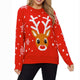 Christmas Elk Jumper Ugly Deer Print Sweater for Women