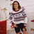 Women Ugly Christmas Sweater Autumn Winter Fashion Pullover White