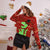 Women Ugly Christmas Cartoon Sweater Red Autumn and Winter