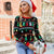 Ugly Christmas Tree Sweater Embroidered Sequins Long Sleeve Knitwear