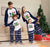 2023 Christmas Family Matching Pajamas Mom Daughter Dad Son Clothing Set Women Men Girls Boys Pyjamas Red Sleepwear Family Look