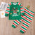 2023 Christmas Matching Family Pajamas Set Letter Print Xmas Outfit Father Mother Kid Deer Top+Stripe Pants Jammies Baby Romper