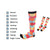 Sport Compression Knee-High Socks Colorful Stockings for Women Men