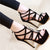 Suede Platform Rhinestone Stiletto High Heel Pumps Sandals
