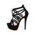 Suede Platform Rhinestone Stiletto High Heel Pumps Sandals
