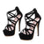 Suede Platform Rhinestone Stiletto High Heel Pumps Sandals