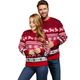 Ugly Christmas Sweater Couples Men Women Winter Sweater Elk Snowflake Red Knitted