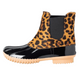 Women Waterproof Saltwater Rain Cheetah Duck Boot